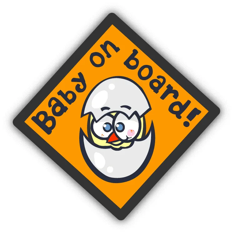 

Baby On Board Chick Sticker Funny Car Bumper Warning Sign Decal Truck Pickup Camper Car Body Refrigerator Wall Scratch-proof