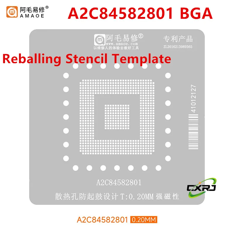 AMAOE BGA Reballing Stencil Template Station For A2C84582801 Positioning Plate Plant tin net Steel mesh