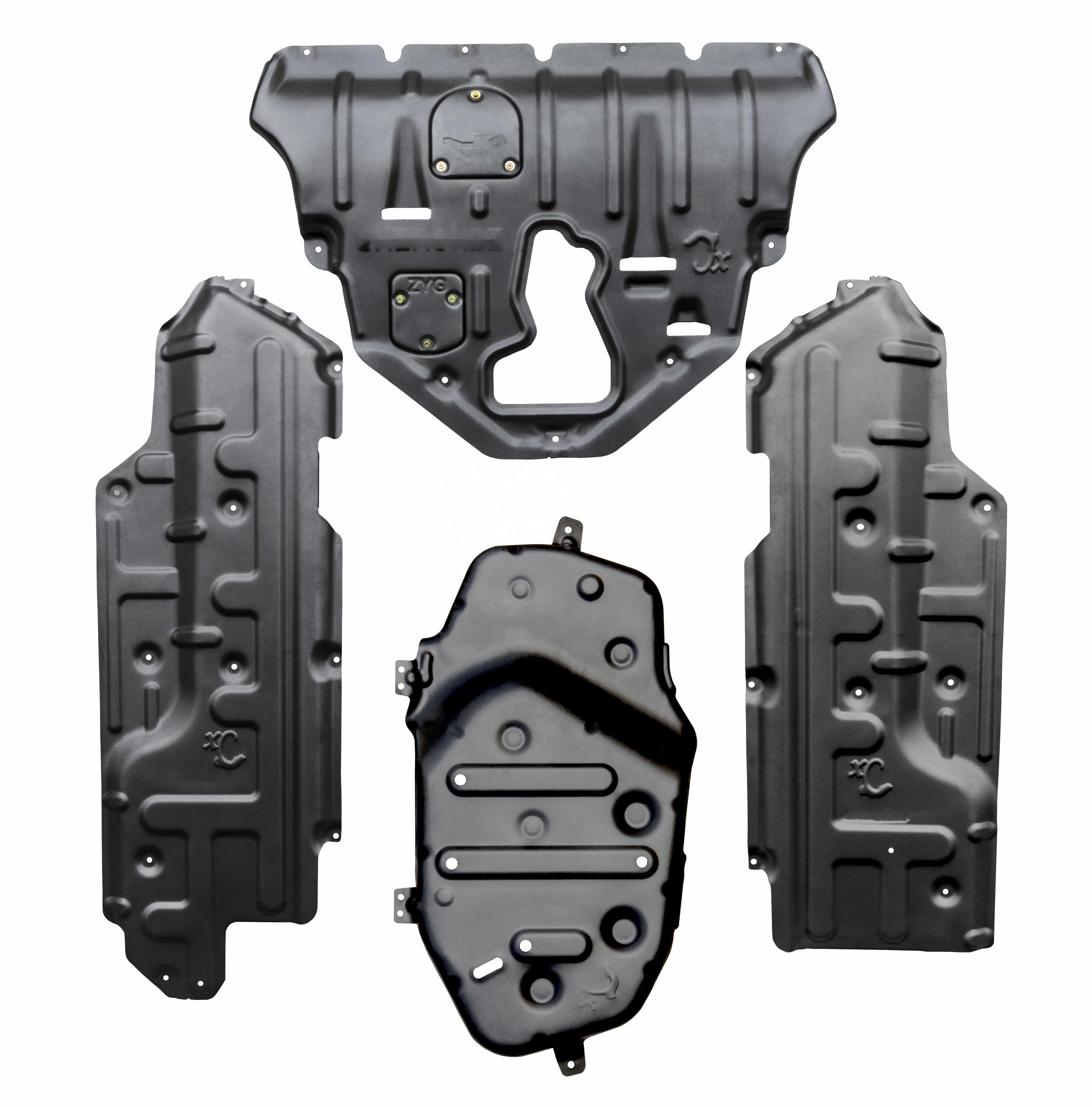 JUNXI 3D Magnesium Aluminum Alloy Engine Skid Plate Front Under Tray Skid Plate fit for Cherokee Two-wheel Drive