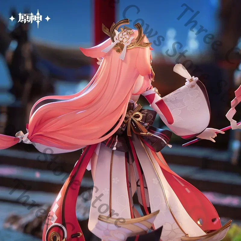 Figura de Yae Miko de Genshin Impact, Cosplay Anime, 28 cm, Modelo de Estatua de Chica, Kit de Modelos, Accesorios Originales de Colección