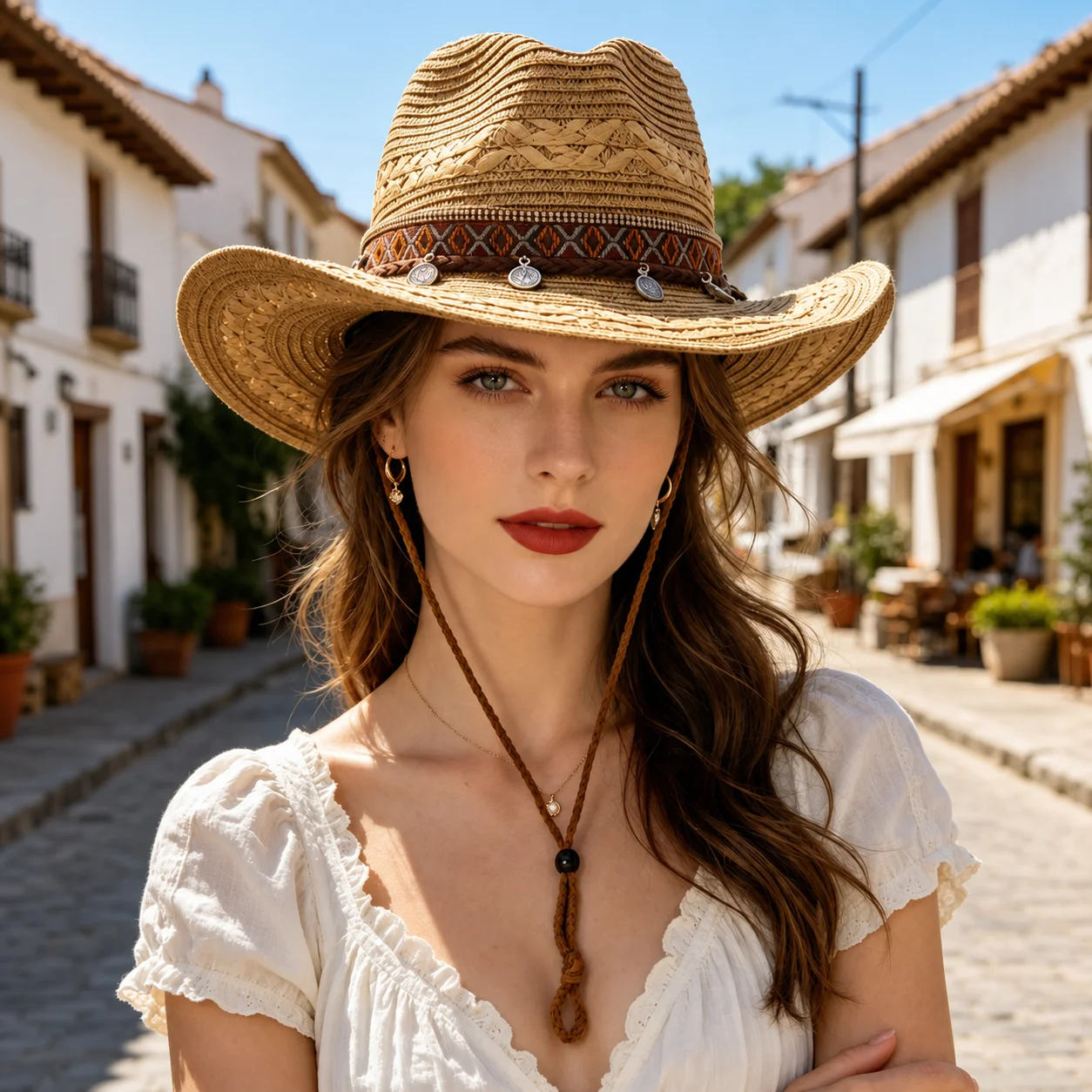 Cappello Etnico Leggero a Tesa - Cowboy Hat Straw recensione e prezzo