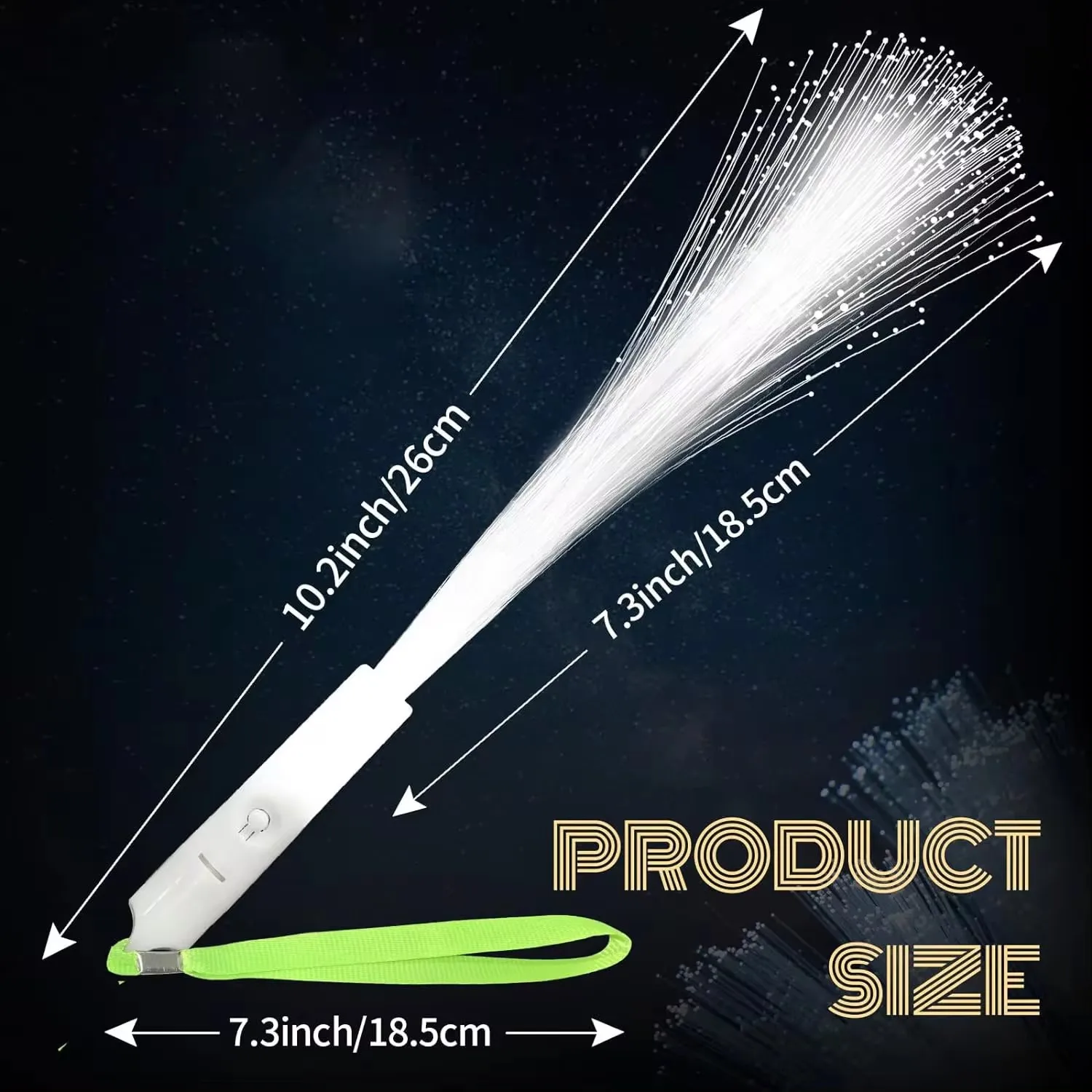 Long White Fiber Optic Stick 3 Mode Wedding Sparkler LED Light Up Wand Glow Party Supply Wedding Favor Bridal Shower 24/48/72Pcs
