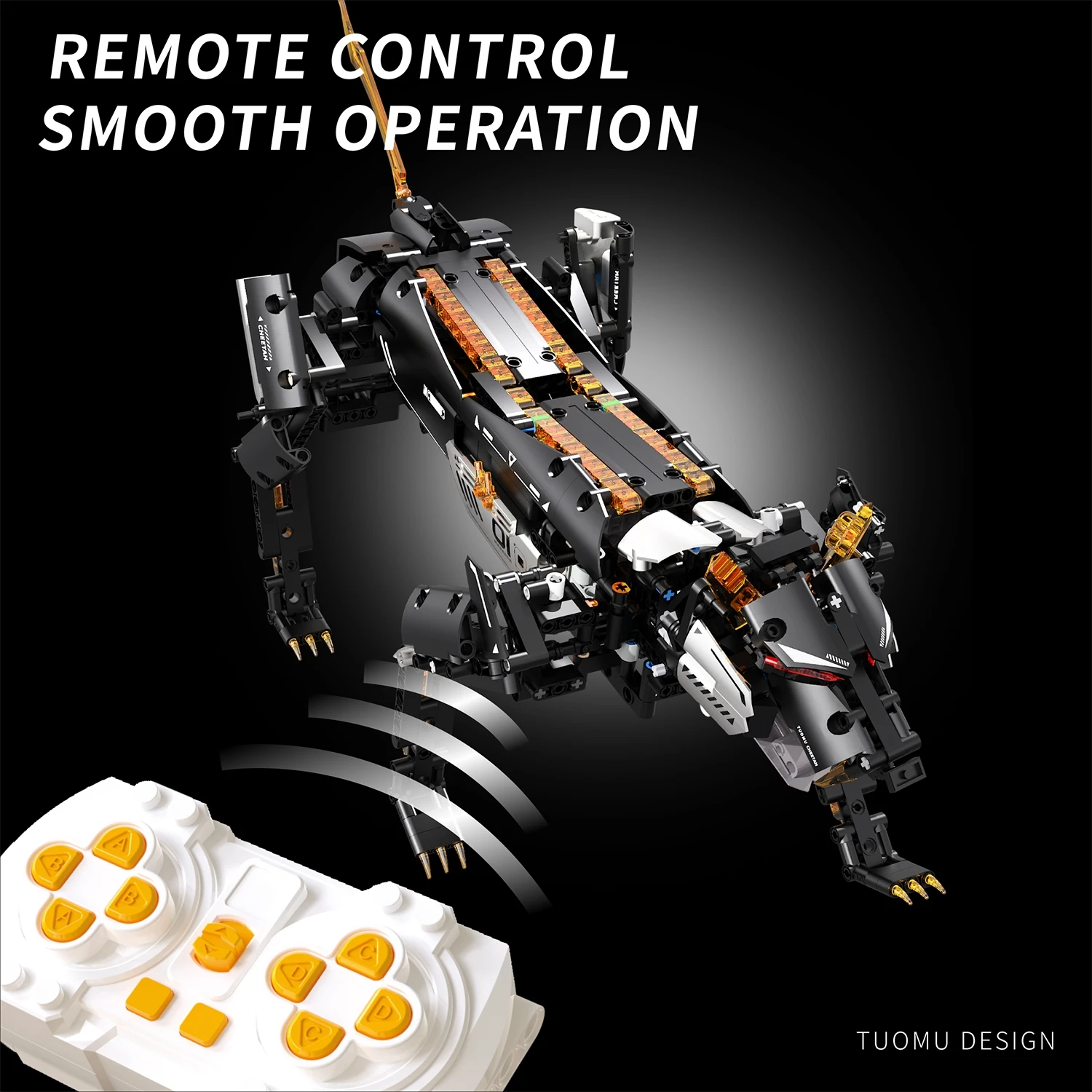 FUNXINEE Mechanische Leopard Tier Bausteine Sets Technische Modell Elektrische MOC Montage Für Kinder Geburtstag Weihnachten Geschenke