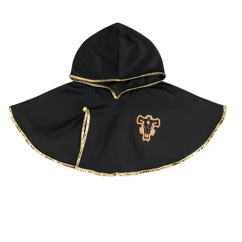ss23Anime Black Clover Asta Nero Jubah Halloween Dewasa Satu Ukuran dengan Ikat Kepala Pakaian Kostum Cosplay