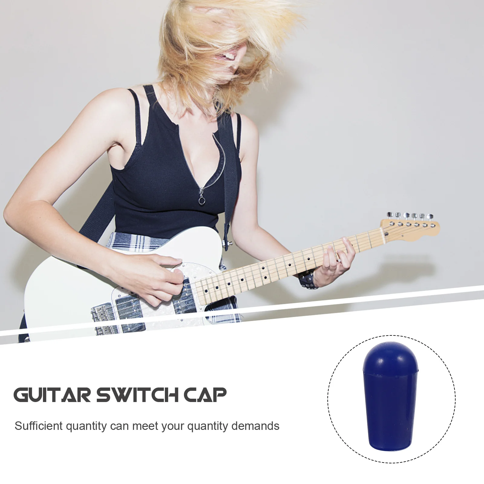 

10pcs Electric Guitar Toggle Tip Caps 3-Way Replacement For Guitar Parts Durable Metal Knob Hats Bass Accessories