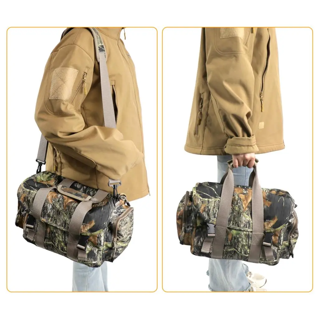 Camouflage Travel Duffel Bag Sports Waterproof Large Carry Hand Bag Oxford Fabric 3D Leaf Bag for Hunting Hiking Camping Fishing