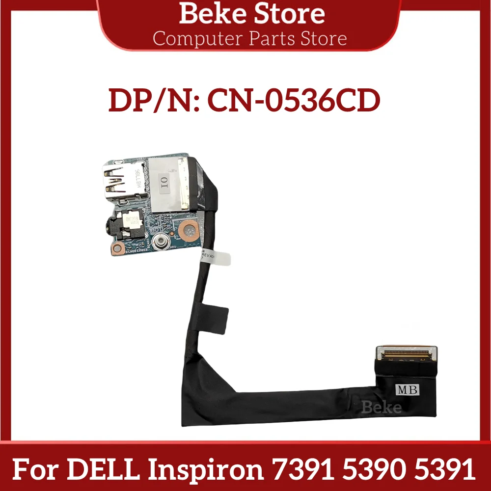 Beke-Cable de placa de puerto de Audio USB para Dell Inspiron 7391, 5390, 5391, 0536CD, 536CD, envío rápido, nuevo