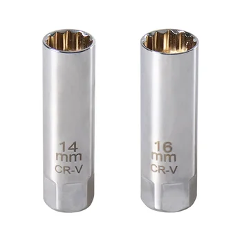 Chiave universale per candela con presa per candela magnetica Strumento di riparazione automatica per smontaggio candela Shrapnel 12/14/16mm