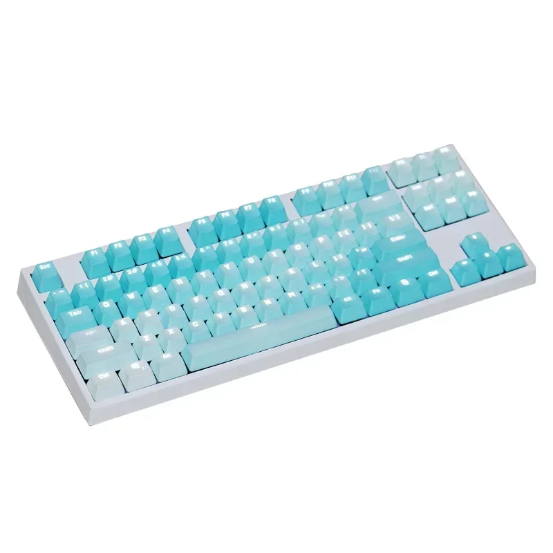 Keycap Blue Enchantress 87 104 108PBT Transparent Rainbow Frost Blue