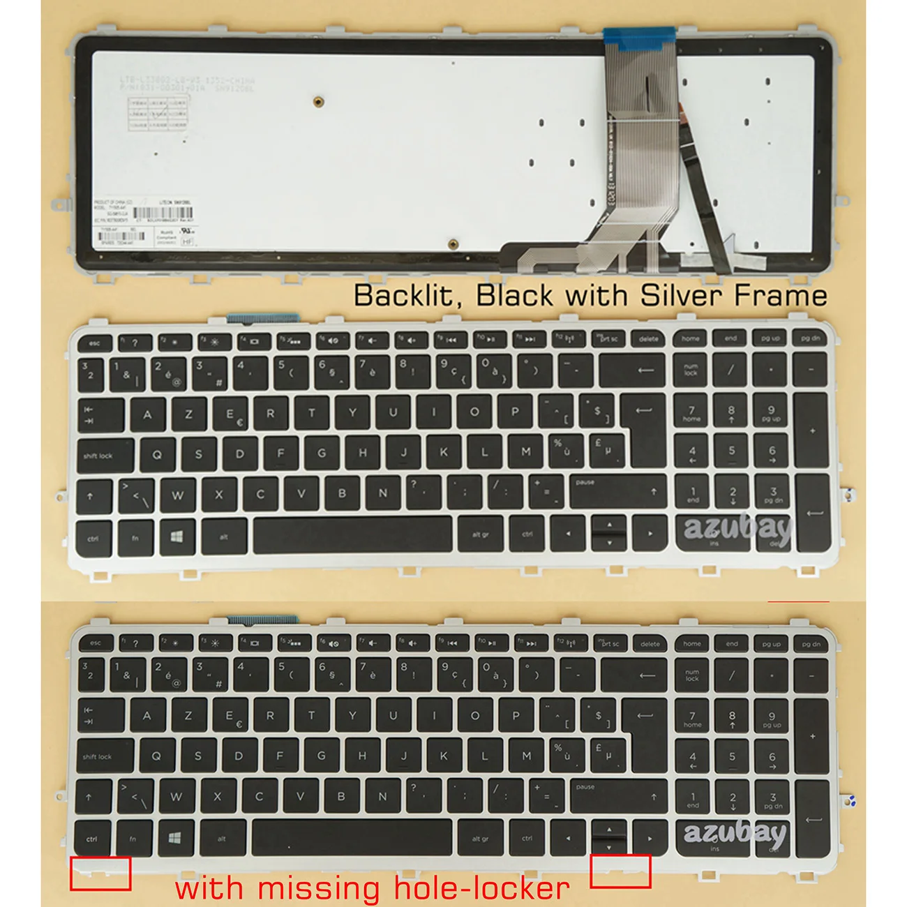 

Belgian AZERTY Keyboard for HP Envy 15-J000 17-J000 M7-J000 15t-j000 15t-j100 15z-j000 17t-j000 15-q000 M6-n000 15-q200 Backlit