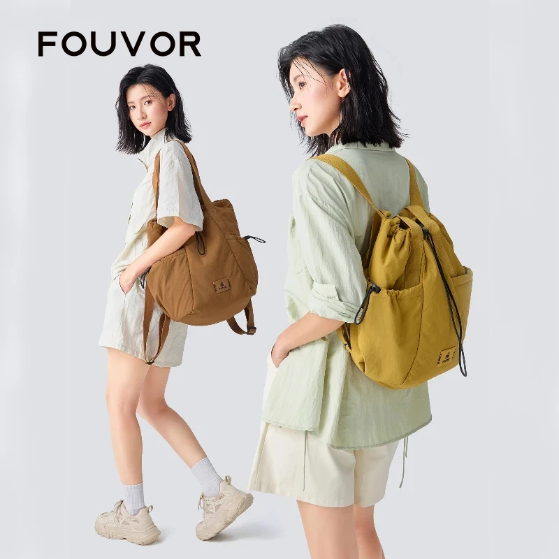 

Женский многофункциональный рюкзак Fouvor, многослойные карманы большой вместимости, ручная сумка на шнурке, сумки на плечо 3072-02