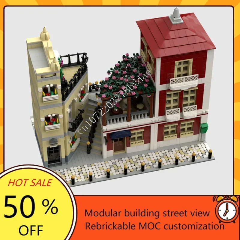 4004 قطعة وحدات MOC مجموعة ألغاز مخصصة-إبداعية لشبونة عرض الشارع العمارة نموذج بناء لتقوم بها بنفسك تجميع لعبة تعليمية هدية