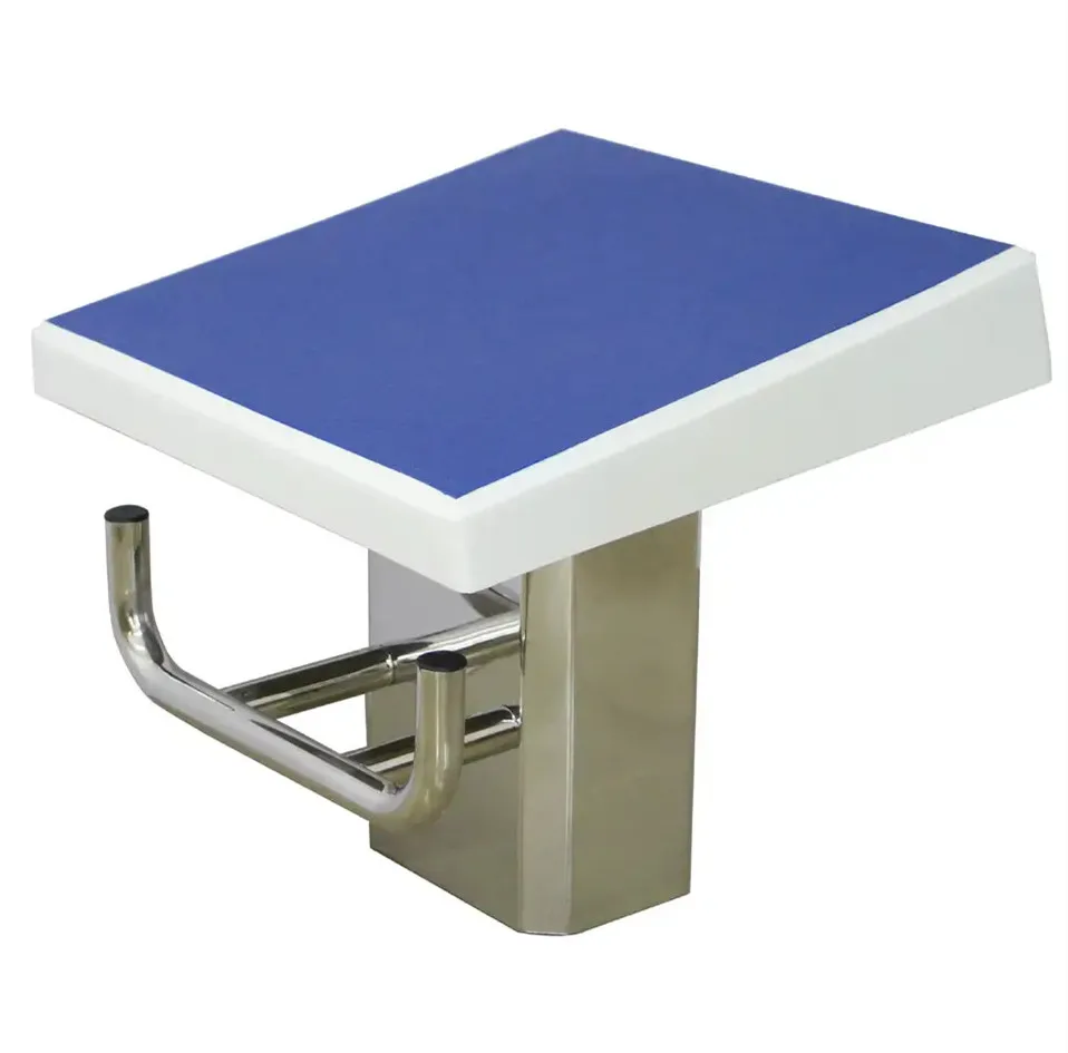 

China Made Stable Stainless Steel Fiberglass One Step Diving Platform Swimming Pool Removable Starting Blocks