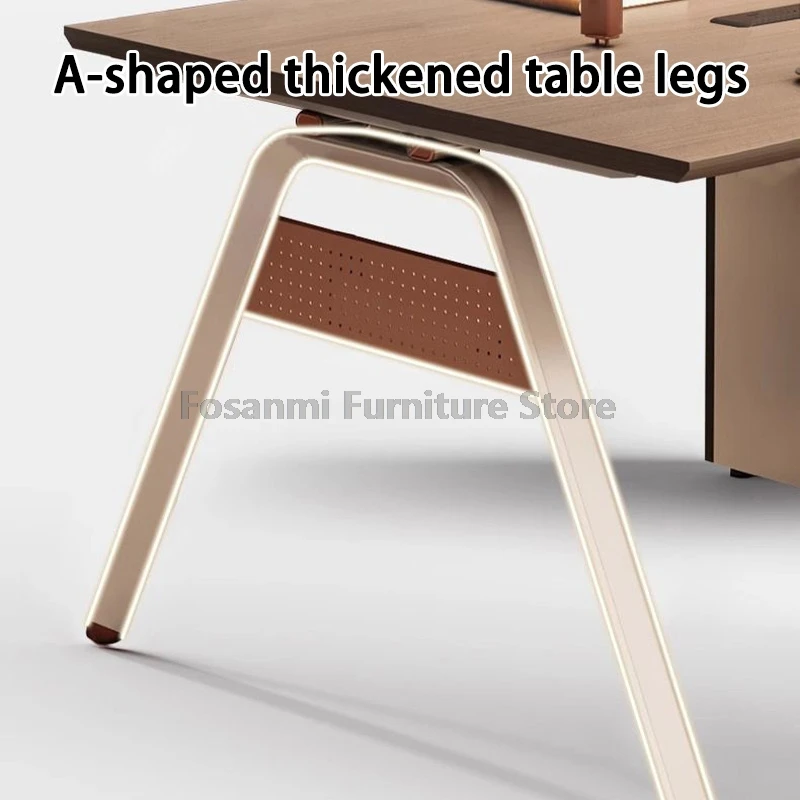 Modernes Büro-Schreibtisch- und Stuhl-Set mit Schublade für 1–2 Personen, einfacher Schreibtisch mit Bildschirm, Computer-Netzstuhl, Tisch, Arbeitsmöbel-Set