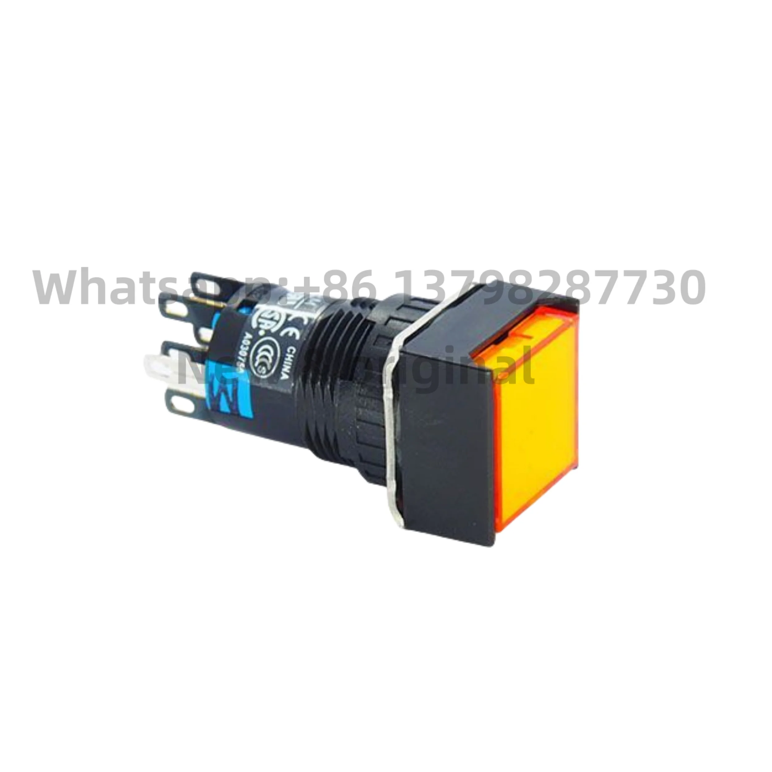 New original Self locking button switch 16 aperture AL6Q-A14 5-pin white red green yellow blue Amber color