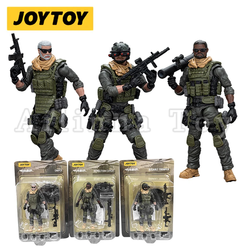 JOYTOY 1/18 Figura de ação Forças de defesa Nato 13o Esquadrão de assalto Modelo de coleção de anime