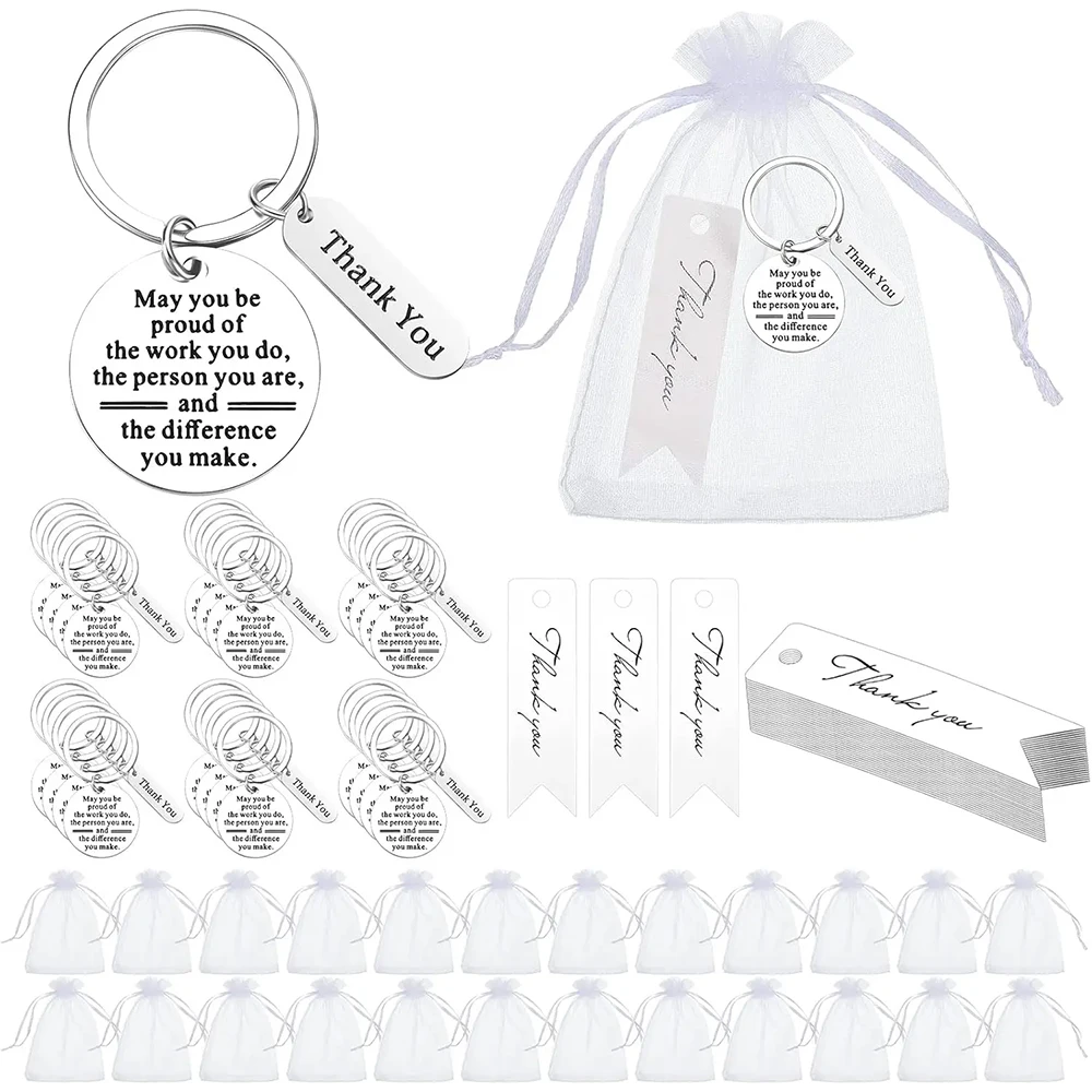 30pcs Employee Appreciation Gifts Bulk Thank You Gifts Organza Bags with Thank You Cards for Coworkers Staff Favors