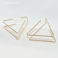Triangle Earrings Handmade Minimalist Jewelry Gold Filled 925 Silver Brincos Orecchini Oorbellen Pendientes Earrings for Women