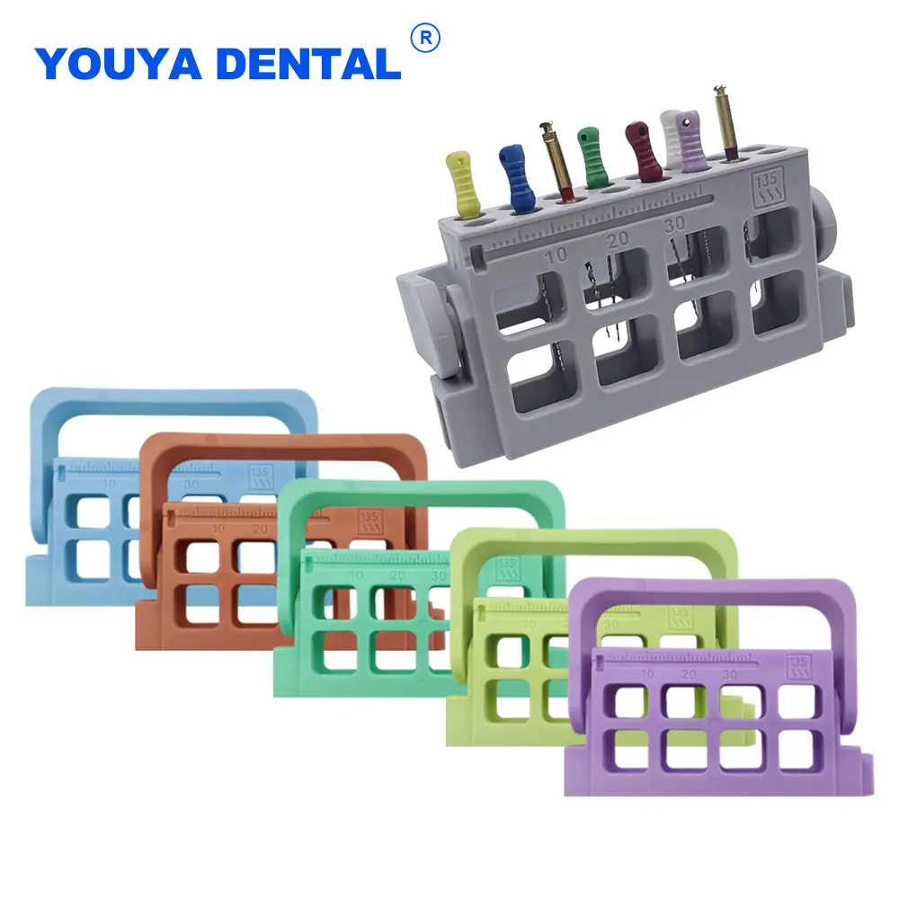 

Autoclavable Dental Plastic Stand Root Canal File Holder 16 Holes with Record Endo Box for Endodontic Files Organizer Retainer