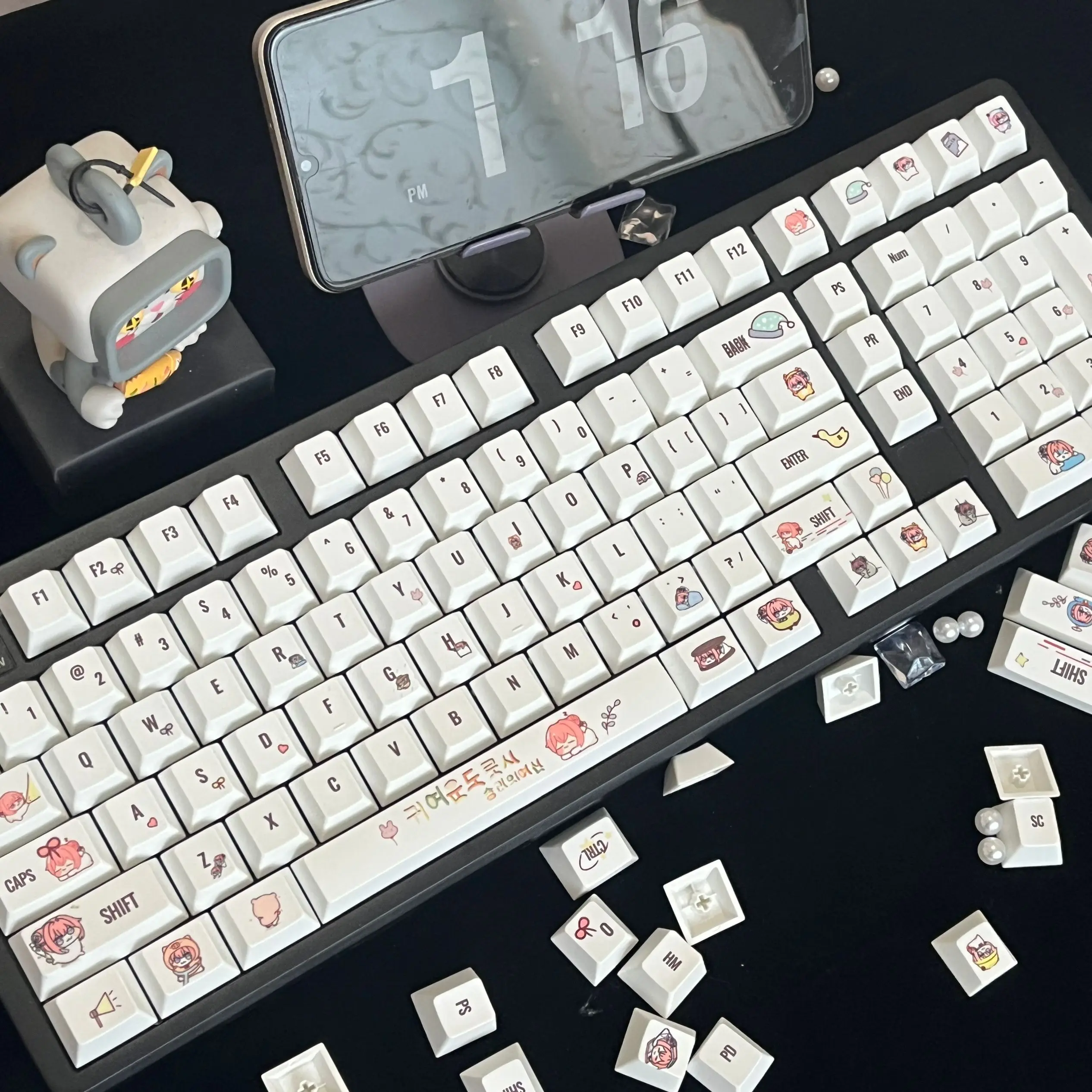 

Original keycaps Hot sublimation process New original factory height Original factory height Mechanical keyboard keycaps