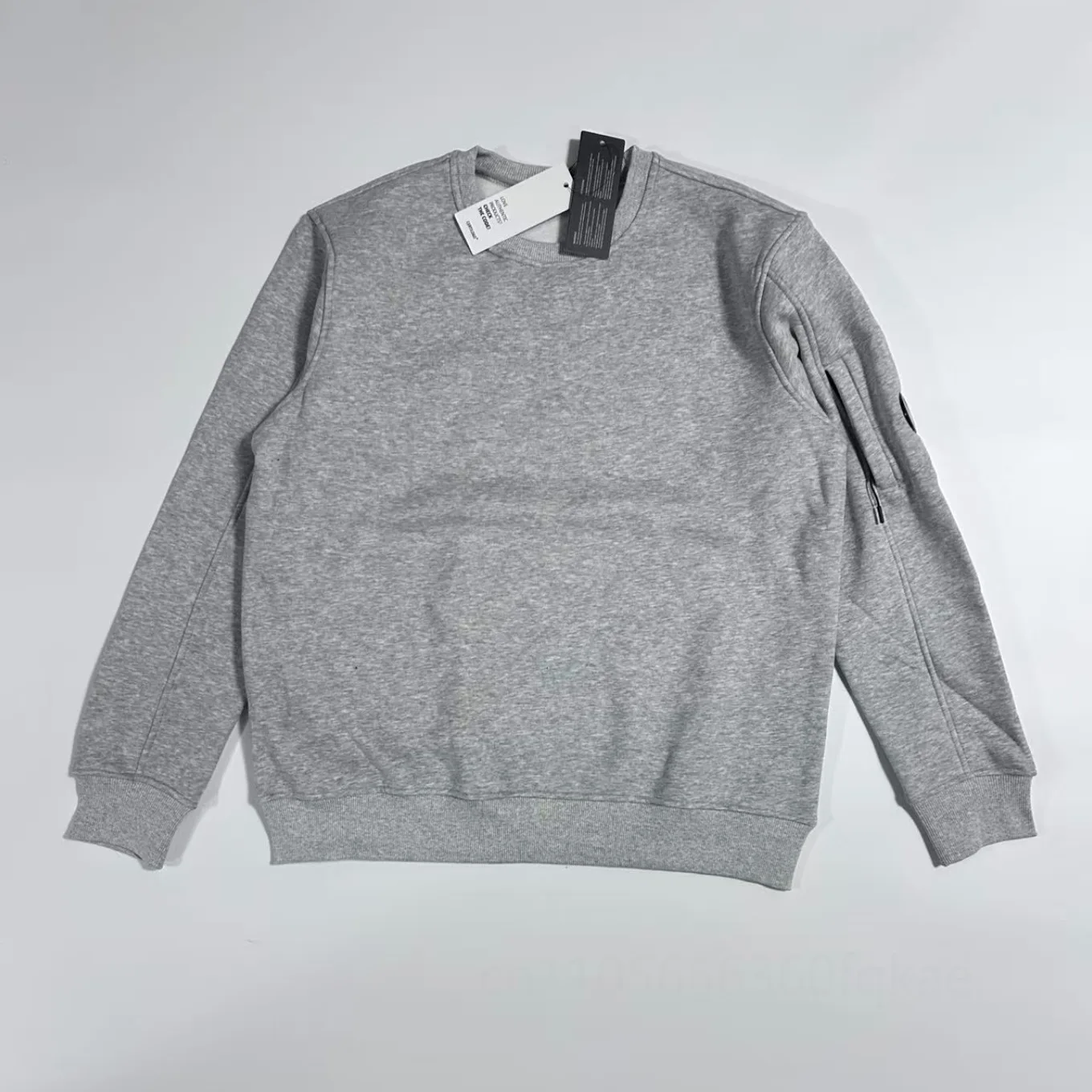 

CC Black Arm Button Men's Crew Neck Pullover All Cotton Sweatshirts Spring Autumn Jogging Tops Men Casual Hoodies Streetwear