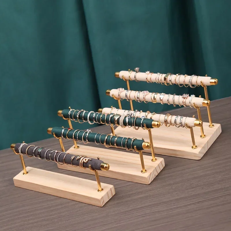 

Деревянная подставка для колец, подставка для губки, держатель для колец, многослойный органайзер, металлический каркас, съемная упаковка для ювелирных изделий
