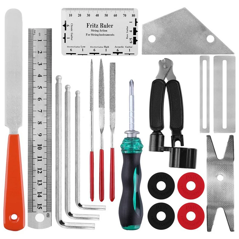 루티에 기타 관리 키트 수리 유지 관리 도구 풀세트 기타 도구 펜치