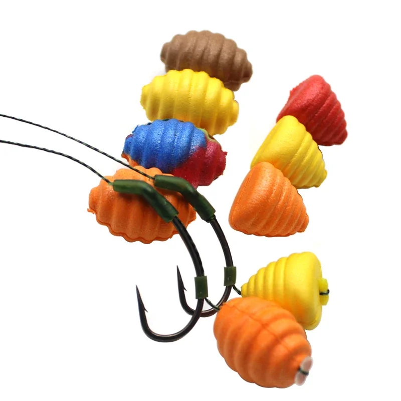 12pcs Fishing Pop Up Floating Boilie Fake Bait 7 Type Silkworm Chrysalis Tower-Shaped For Carp Fishing Tackle Accessories view 4