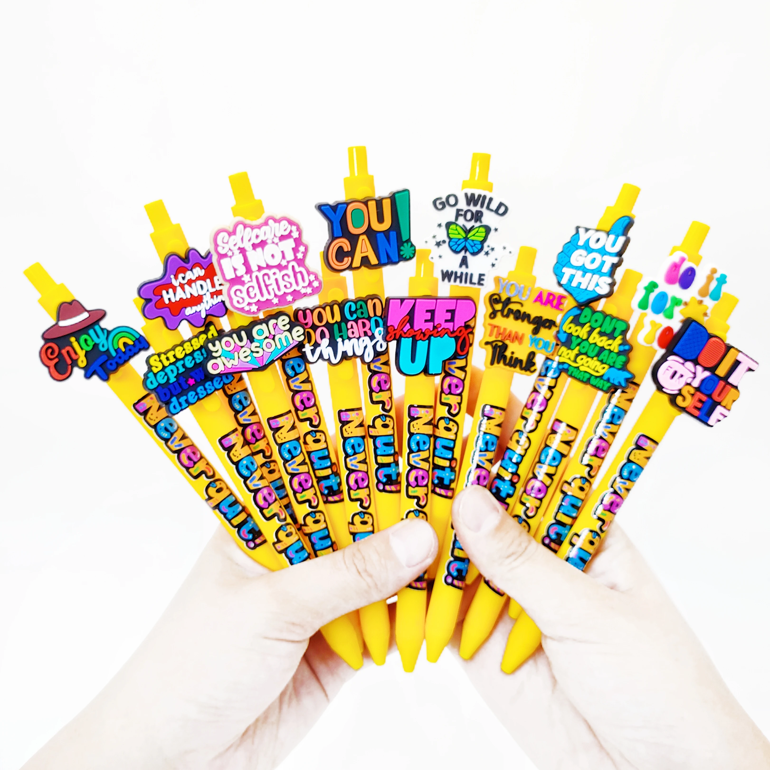 

15 шт./25 шт. вдохновляющая шариковая ручка, канцелярские принадлежности для студентов, ежедневная ручка для офиса и бизнеса.