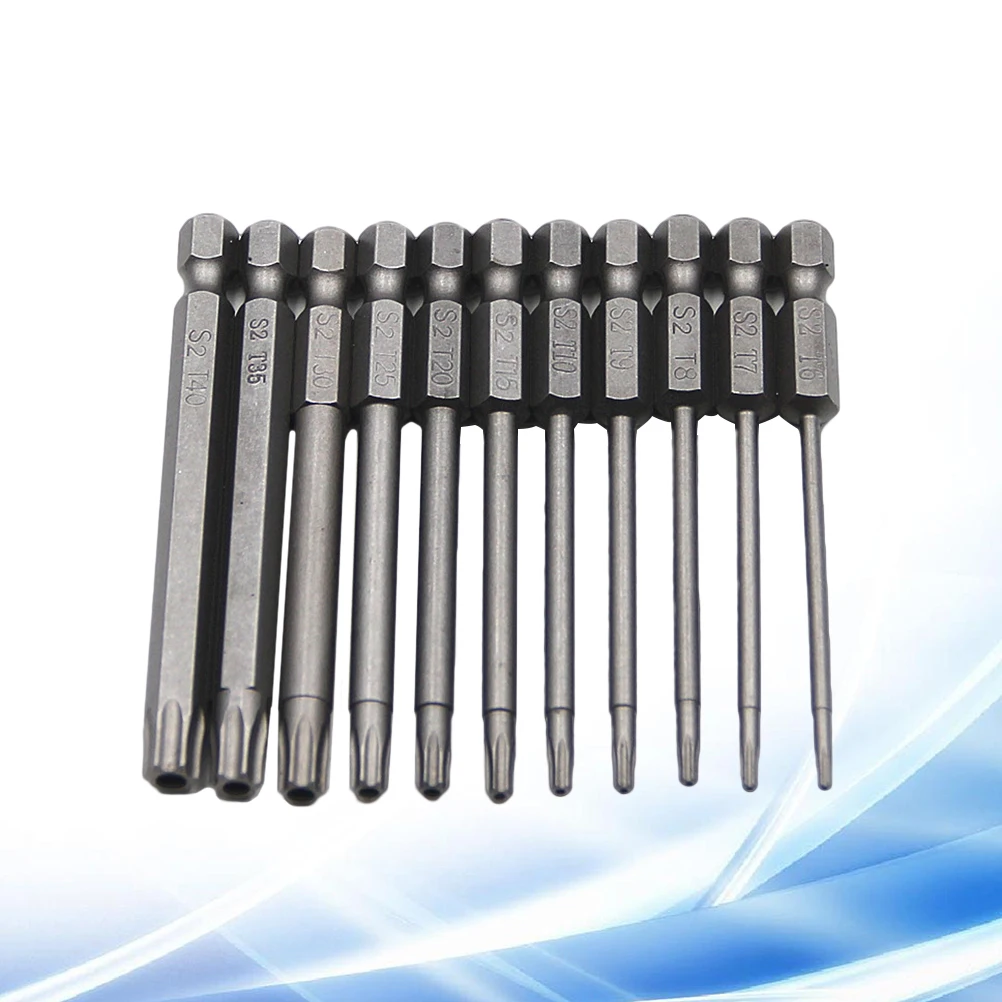 

11 pcs Plum Metric Hollow Key Electric Screwdriver Magnetic Bit Batch Head Handle S2 Steel Anti Vibration Precision