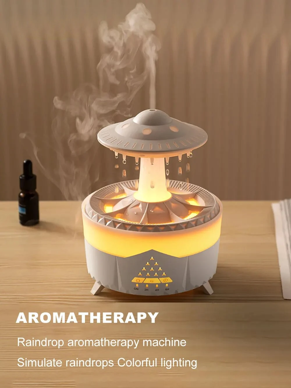 Humidificateur d'air ultrasonique en forme de goutte de pluie arc-en-ciel, diffuseur d'aromathérapie, brumisateur d'arôme, diffuseur d'huile essentielle