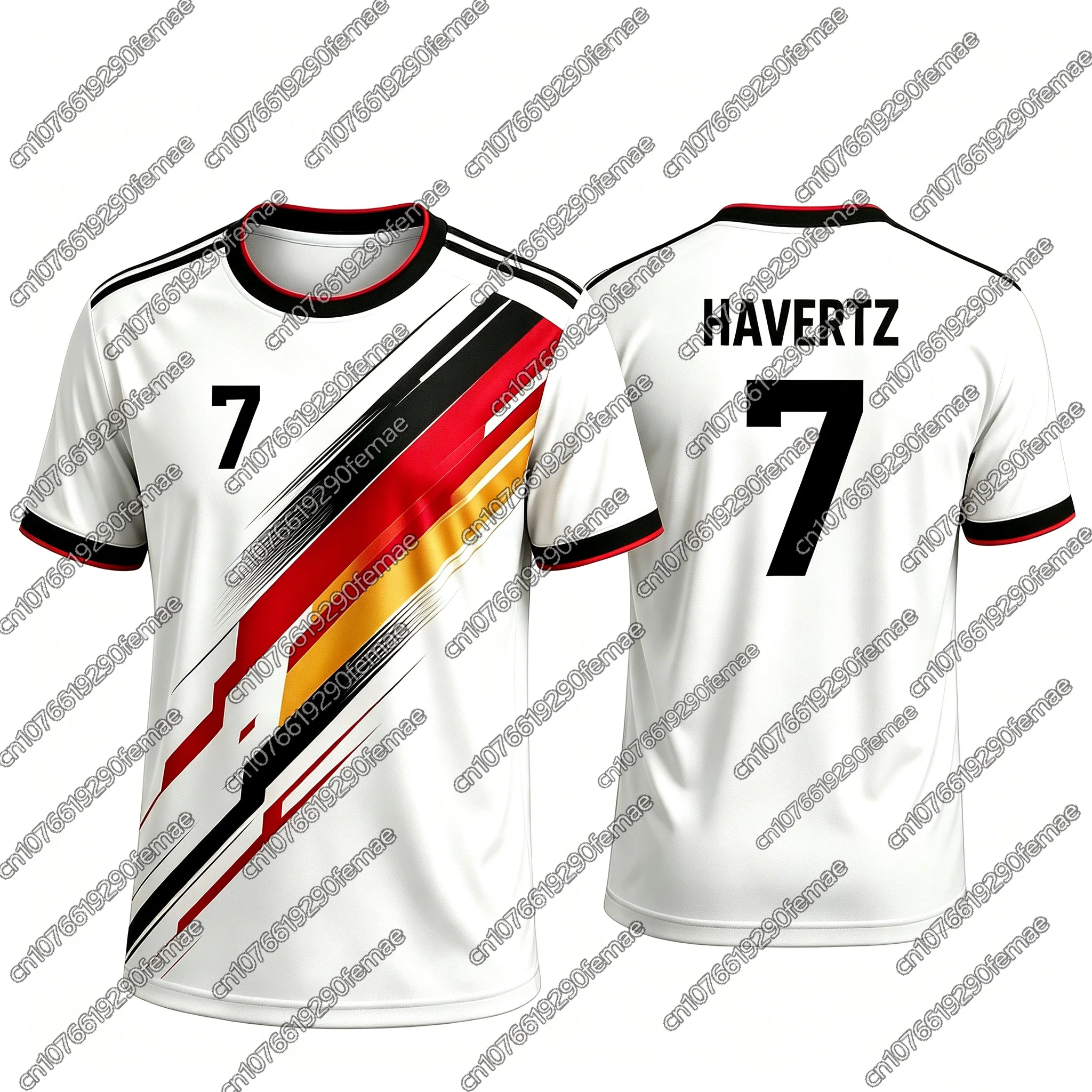 Deutschland-Stil 2026 Sommer Fußball T-Shirt für Jungen und Mädchen mit Namen und Nummer, Atmungsaktive Schnelltrocknende Sportbekleidung für Outdoor und Wandern