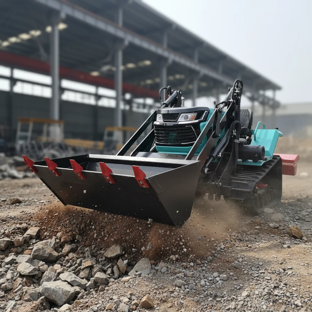 

Customize China Factory Small Crawler Tractor Mini Farm Tractor With Excavator Loader Rotary Tiller Best Price