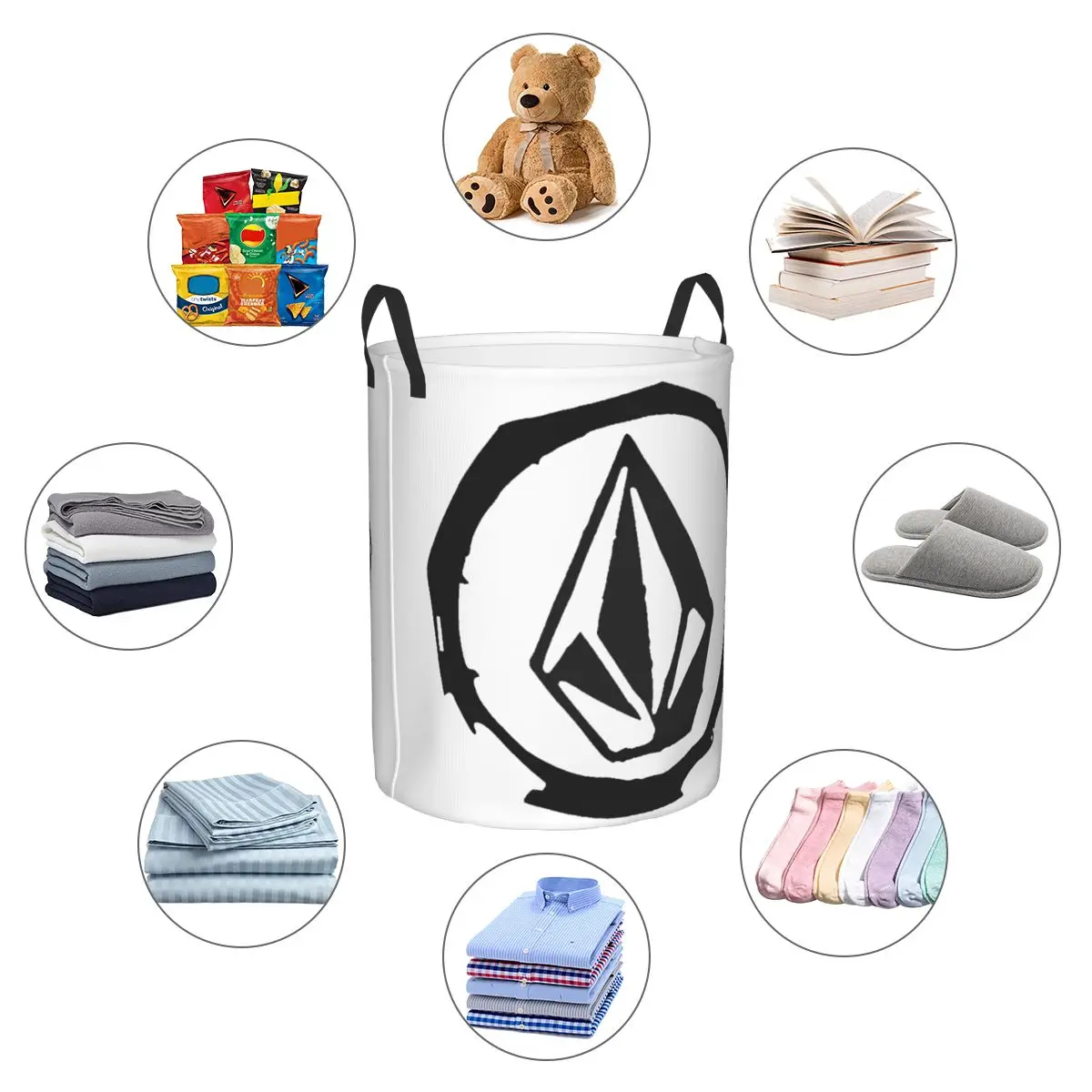 Volcoms Skate Diamond Stone Laundry Hamper Large Clothes Storage Basket Toy Bin Organizer for Boy Girl