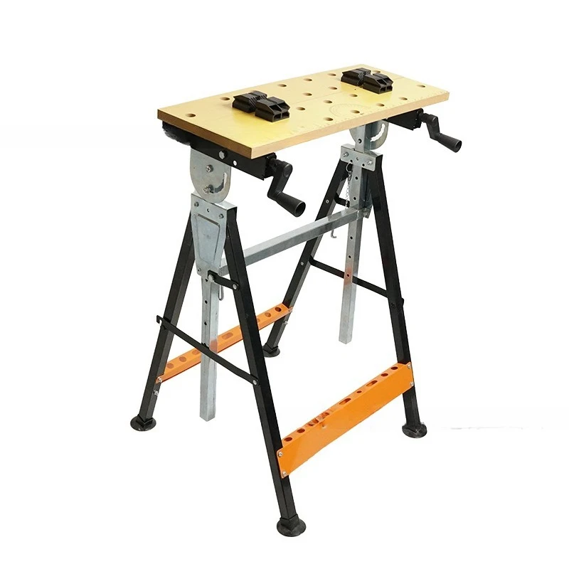

Turnable table, multi-functional saw horse, can be lifted and lowered