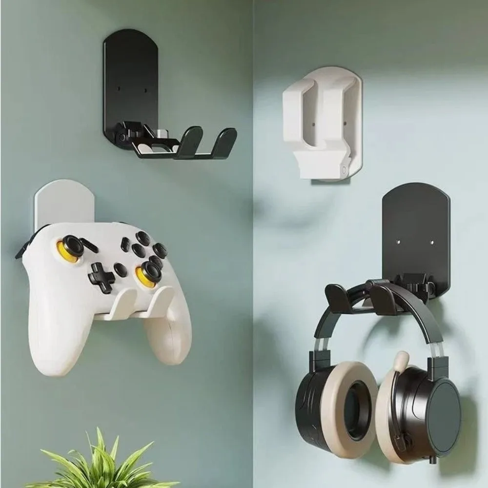 Quality No-Drill Earphone Hanging Rack Plastic with Earphone Holder Earphone Bracket Space Saving Foldable Headset Rack Holder