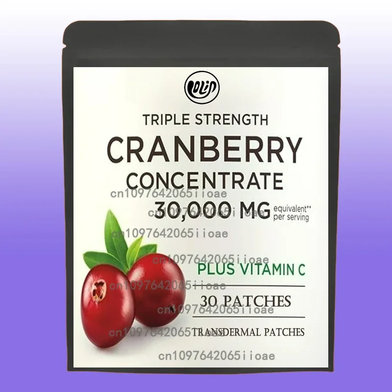 

30 пластырей Cranberry Transdermal Patches Plus Dandelion & Uva Ursi - UTI Support Cleanse & Urinary Tract Health