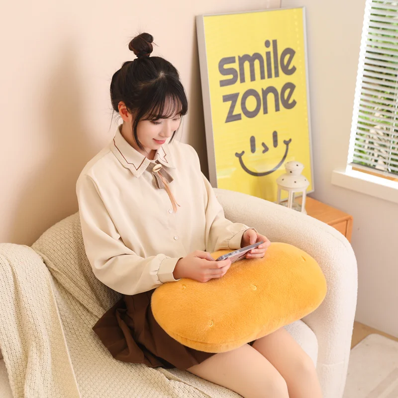 Soft Down Cotton Round Sleeping Potato Plush Pillow Throw Cute Pendant Schoolbag Fashion Decor Stuffed Doll Creative Gift