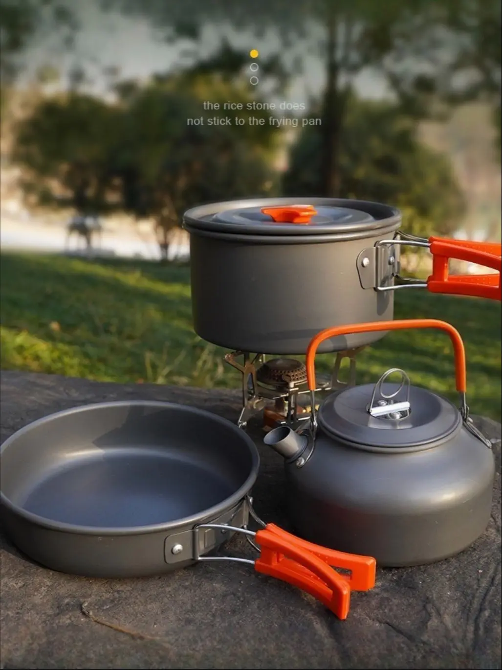 Imagem -06 - Camping Cookware Kit Equipamento Leve Cozinhar Kit para Viajar Trekking Caminhadas Exterior Alumínio