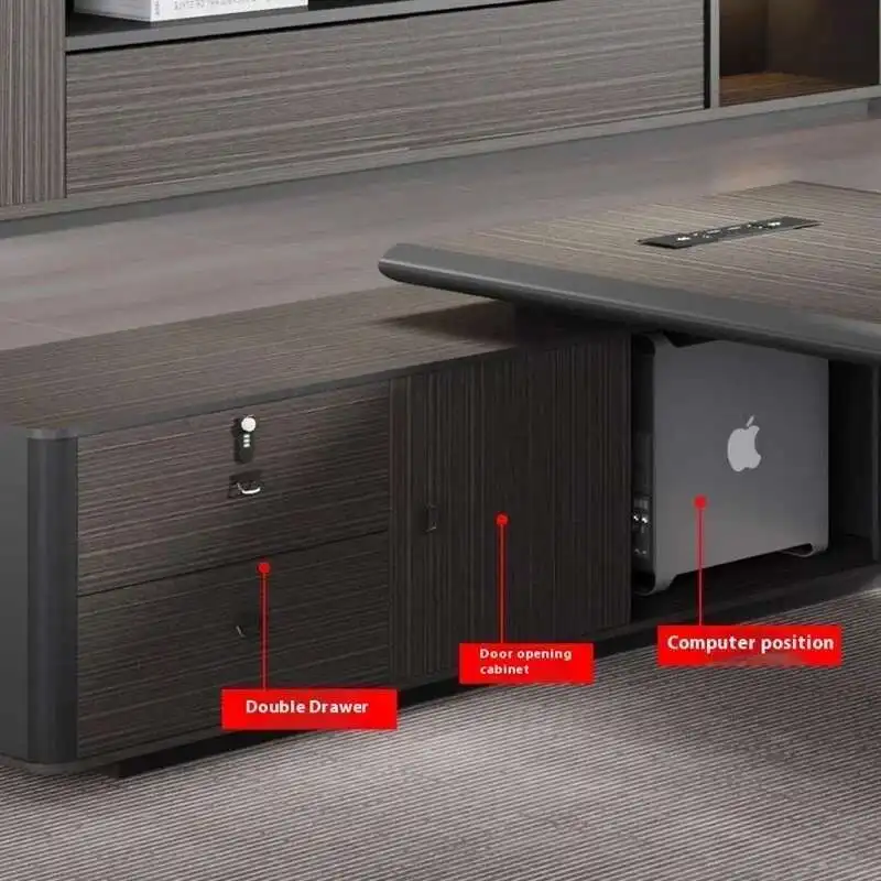 

Premium Electric Standing Desk Executives Charging Station Cable Management Office Decoration Escritorio Ejecutivo Furniture