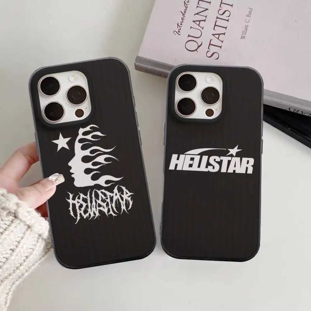 H-HELLSTAR-R Logo For IPhone 17 16 15 Plus Pro Max 12 14 Plus 11 13 Wave Corrugated Stripe Funda Phone Cover view 2