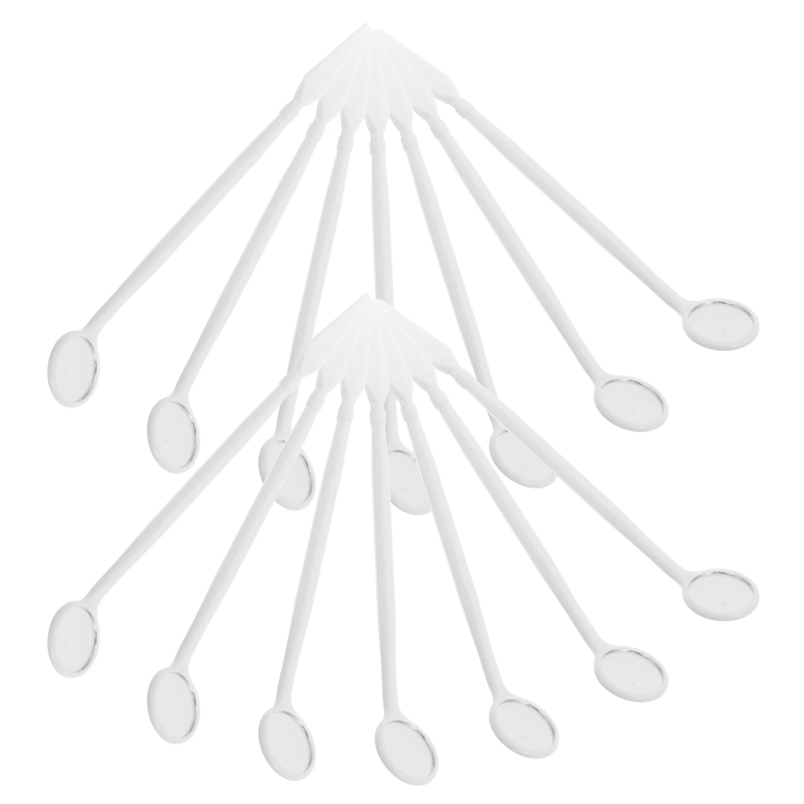 

100pcs Disposable al Mirror White for Home Medical Beauty Salon Teeth Care Dental Examination al Tool