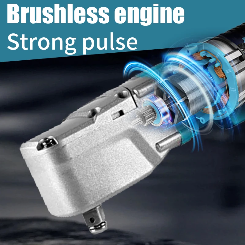 Kingtree Brushless Ratchet Wrench 1000N.m Electric Cordless Driver 1/2\'\'Removal Screw Nut Car Repair Tools for Makita Battery