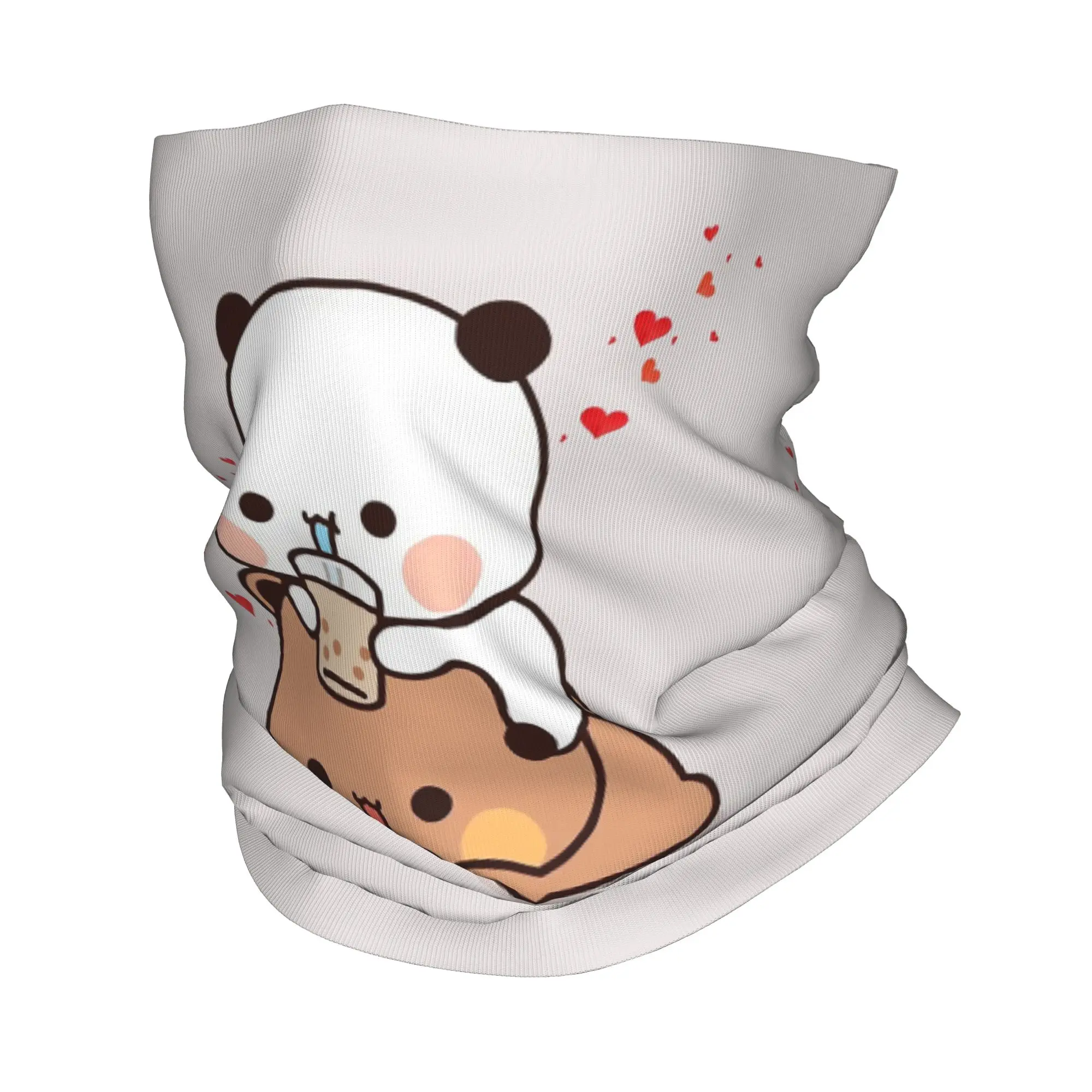 Dudu Drinking Boba Tea And Watching Videos With Bubu Bandana Neck Gaiter Printed Mask Scarf Warm Face Mask Riding Unisex Adult