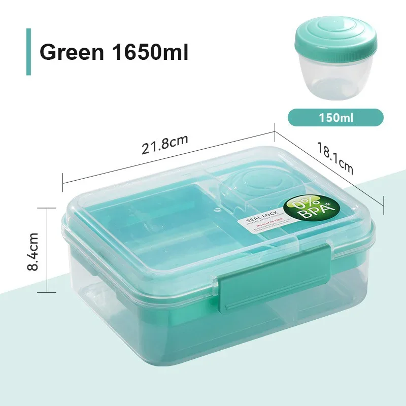 Portable Handle design Double layer Lunch box Compartment Bento Boxes Students Toddler Bento Containers Outdoor Salad Picnic box