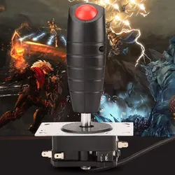 Arcade Joystick Flight Stick With Vibration Trigger Joystick Red Top Fire Button 8 Way Direction Control Wshaft Arcade