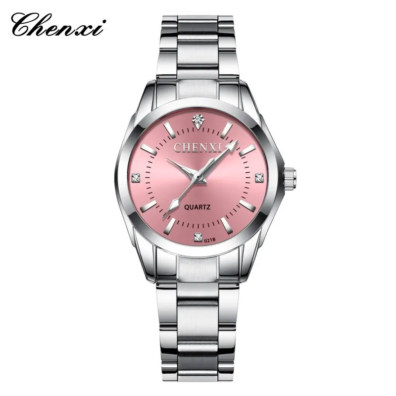CHENXI 021B Brand Fashion Women Quartz Watch Elegant Wristwatch Waterproof Stainless Steel Strap Luminous Casual Ladies Watches