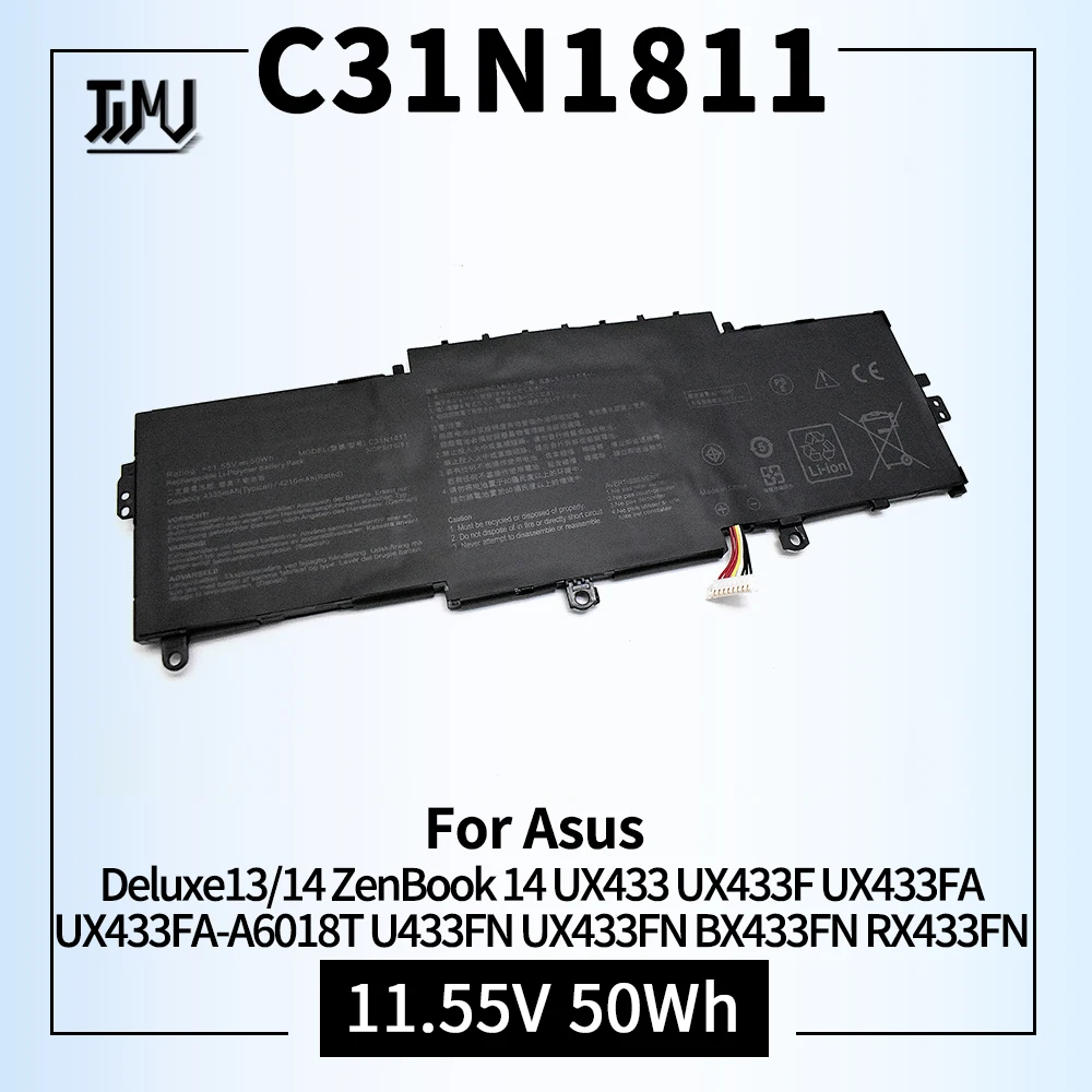 Substituição da Bateria para Asus Deluxe 14 Deluxe 13 Zenbook 14 C31n1811 Ux433 Ux433f Ux433fa Ux433fa-a6018t U433fn Ux433fn Ux433fn 50wh