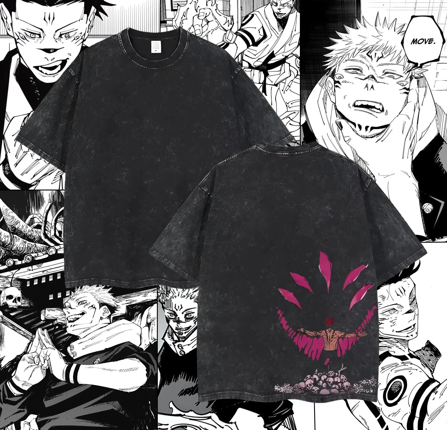 

one piece four emperors luffy gear 5 shanks blackbeard vintage washed cotton t shirt men women 2026 summer oversized