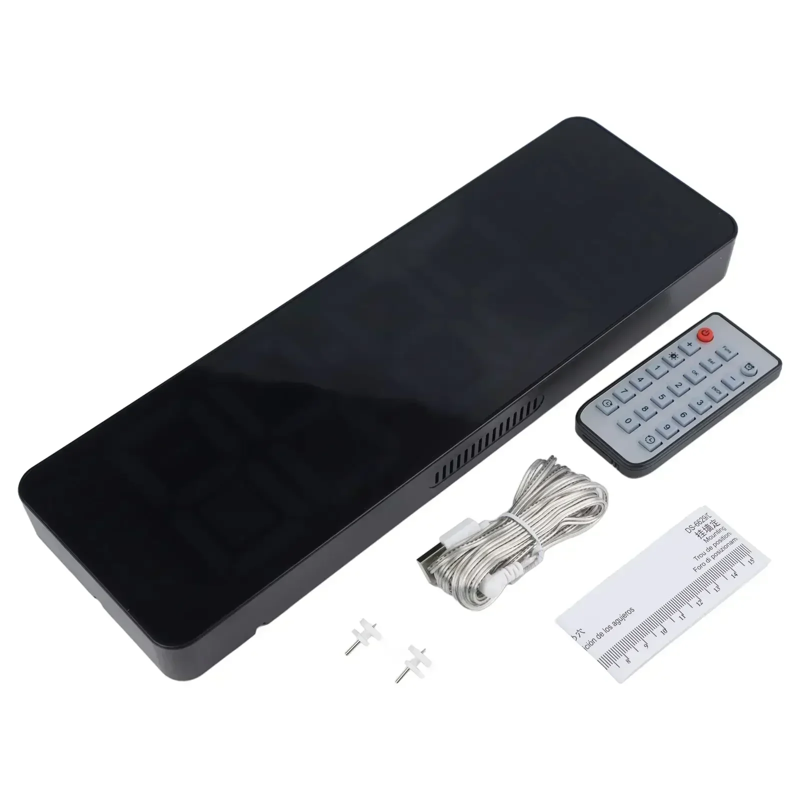 

Dual Function 13 Inch Digital Clock with Large Display for Wall or Table Use Shows Temperature and Day of the Week